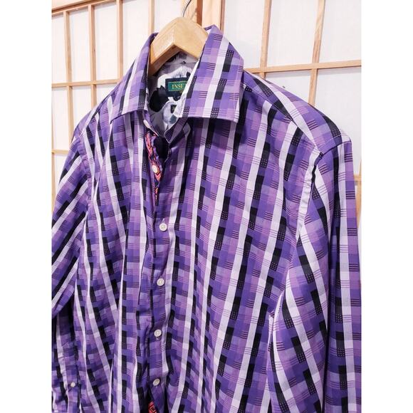 Inserch Jacquard Cotton Vertical Stripes Multicolor Men's Shirt - Size M - Picture 4 of 12